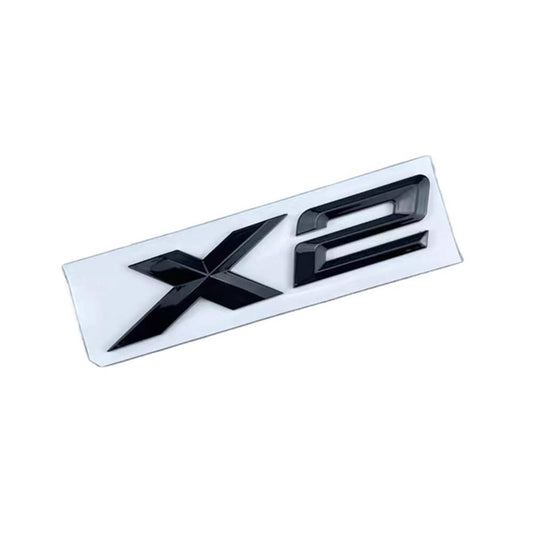 3D ABS Rear Trunk Emblem Badge for BMW X1 X2 X3 X4 X5 X6 X7 - Chrome & Glossy Black - AutoGearHub