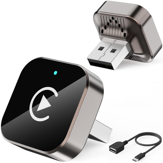 2-in-1 Wireless CarPlay & Android Auto Adapter | No Latency Mini Dongle
