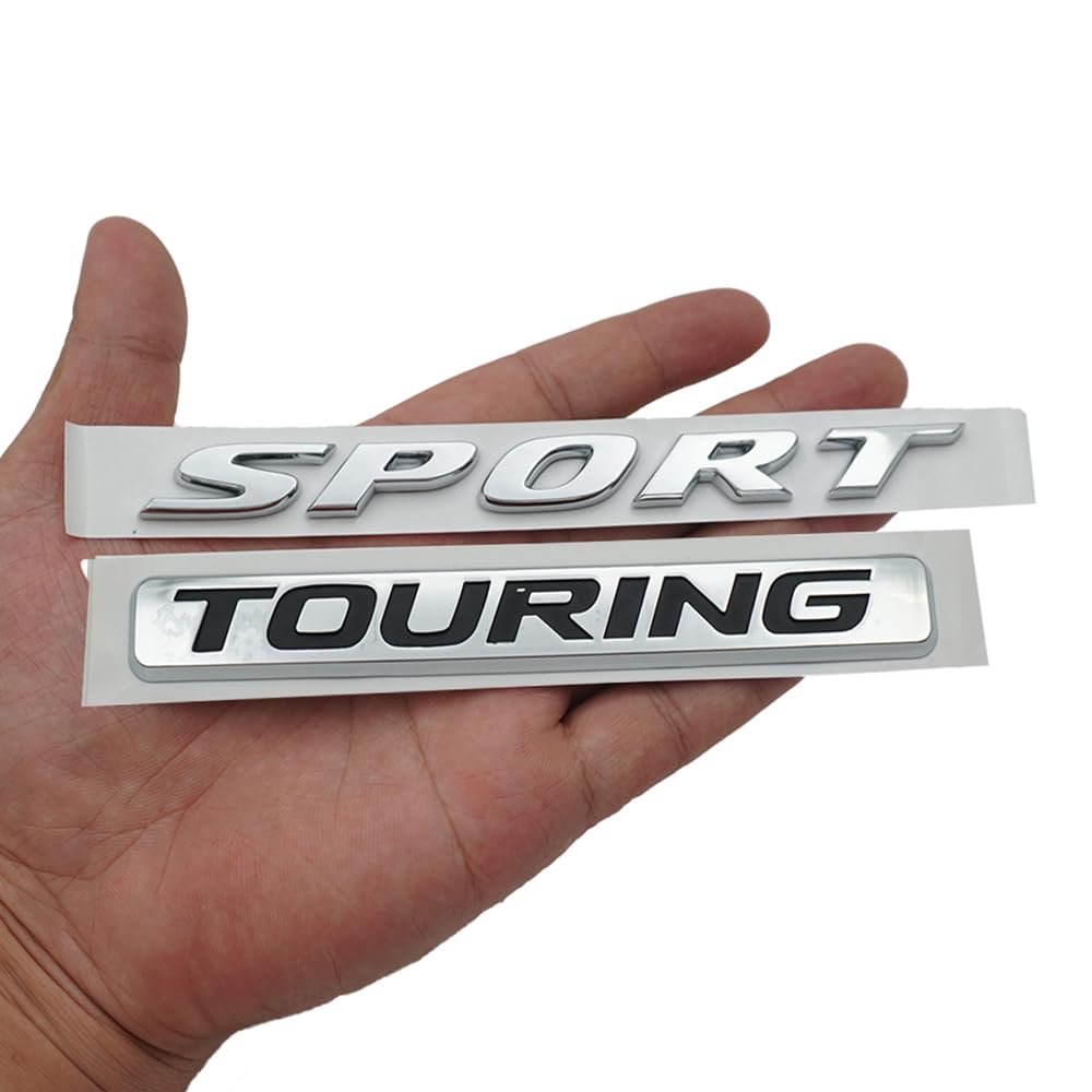Sport Touring Rear Trunk Letter Logo Badge Emblem Nameplate (2 pieces)