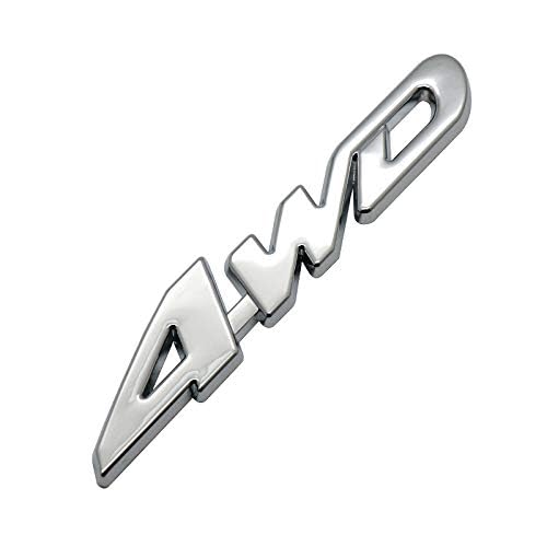 4WD Emblem Badge 3D Letter Metal Aluminum Alloy Fender Side Panel Car Sticker for All Wheel Drives, Off-Road, SUVs, Auto Trucks