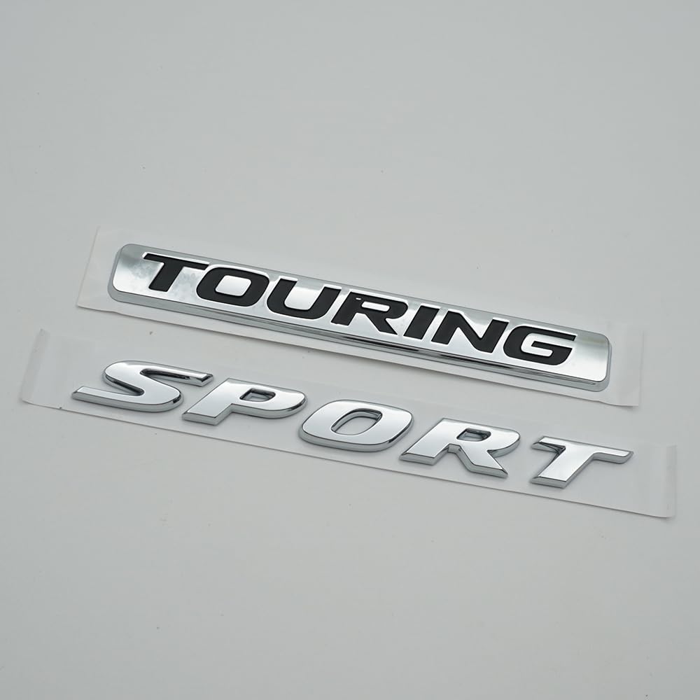 Sport Touring Rear Trunk Letter Logo Badge Emblem Nameplate (2 pieces)