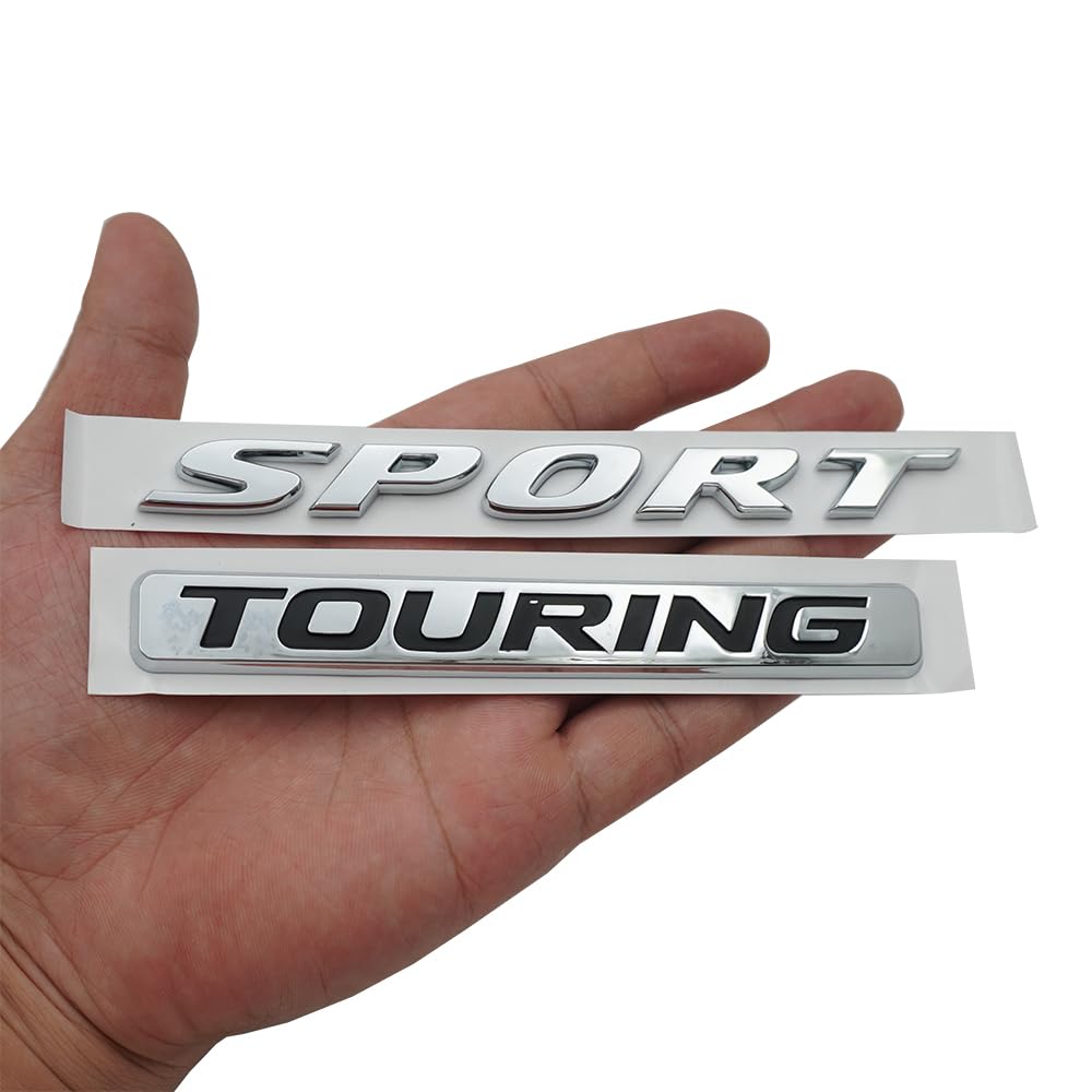 Sport Touring Rear Trunk Letter Logo Badge Emblem Nameplate (2 pieces)
