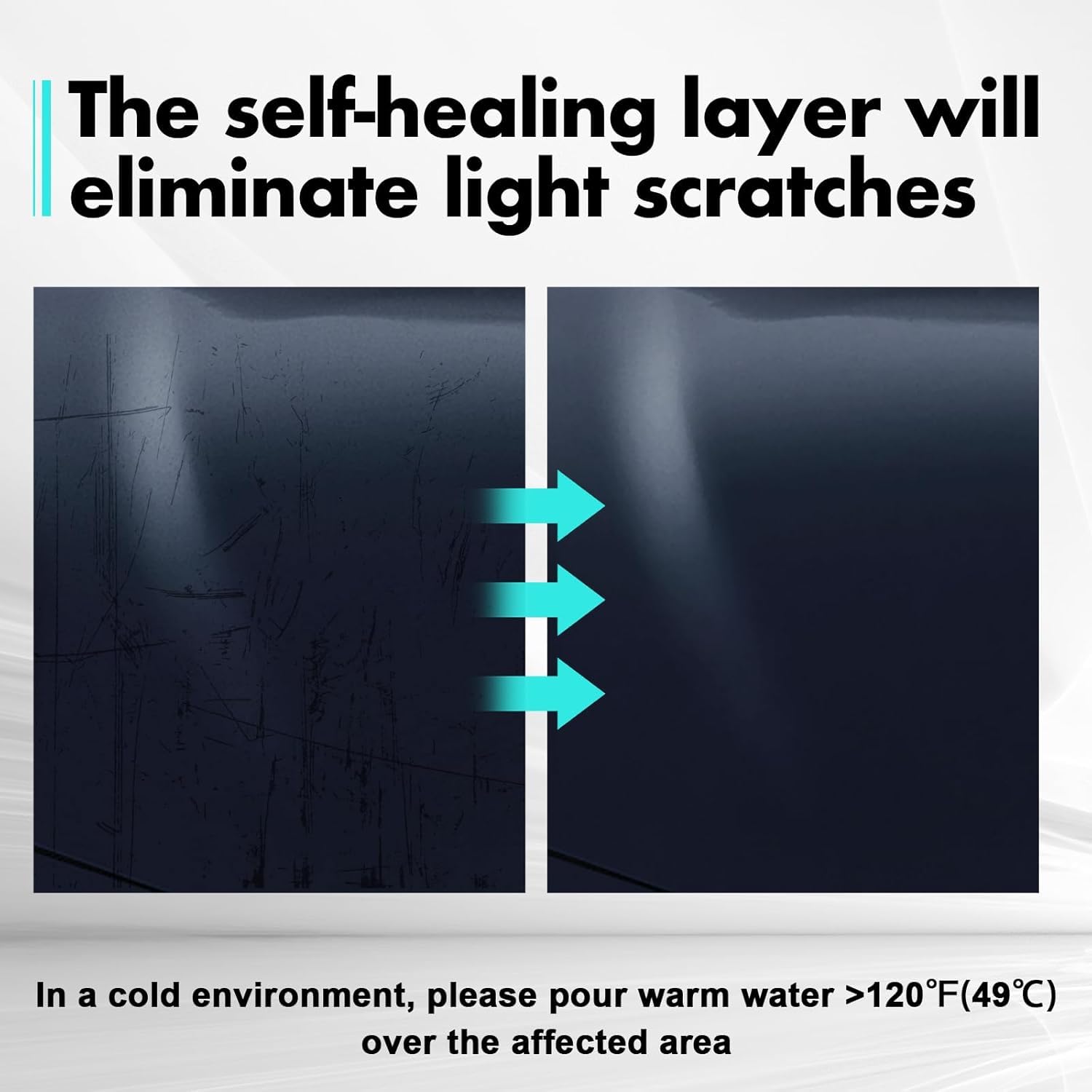 32% VLT Smoked TPU Headlight Protection Film for Toyota Camry 2025-2026 — Pre-Cut Self-Healing PPF, Anti-Scratch Guard (with Install Kit) - Goecice