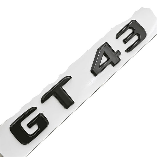 3D ABS Rear Trunk Emblem Badge for Mercedes-AMG GT 43 GT 50 GT 53 GT 63 - Glossy Black & Chrome - AutoGearHub