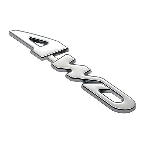 4WD Emblem Badge 3D Letter Metal Aluminum Alloy Fender Side Panel Car Sticker for All Wheel Drives, Off-Road, SUVs, Auto Trucks - Goecice Store