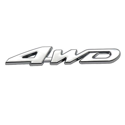 4WD Emblem Badge 3D Letter Metal Aluminum Alloy Fender Side Panel Car Sticker for All Wheel Drives, Off-Road, SUVs, Auto Trucks - Goecice Store