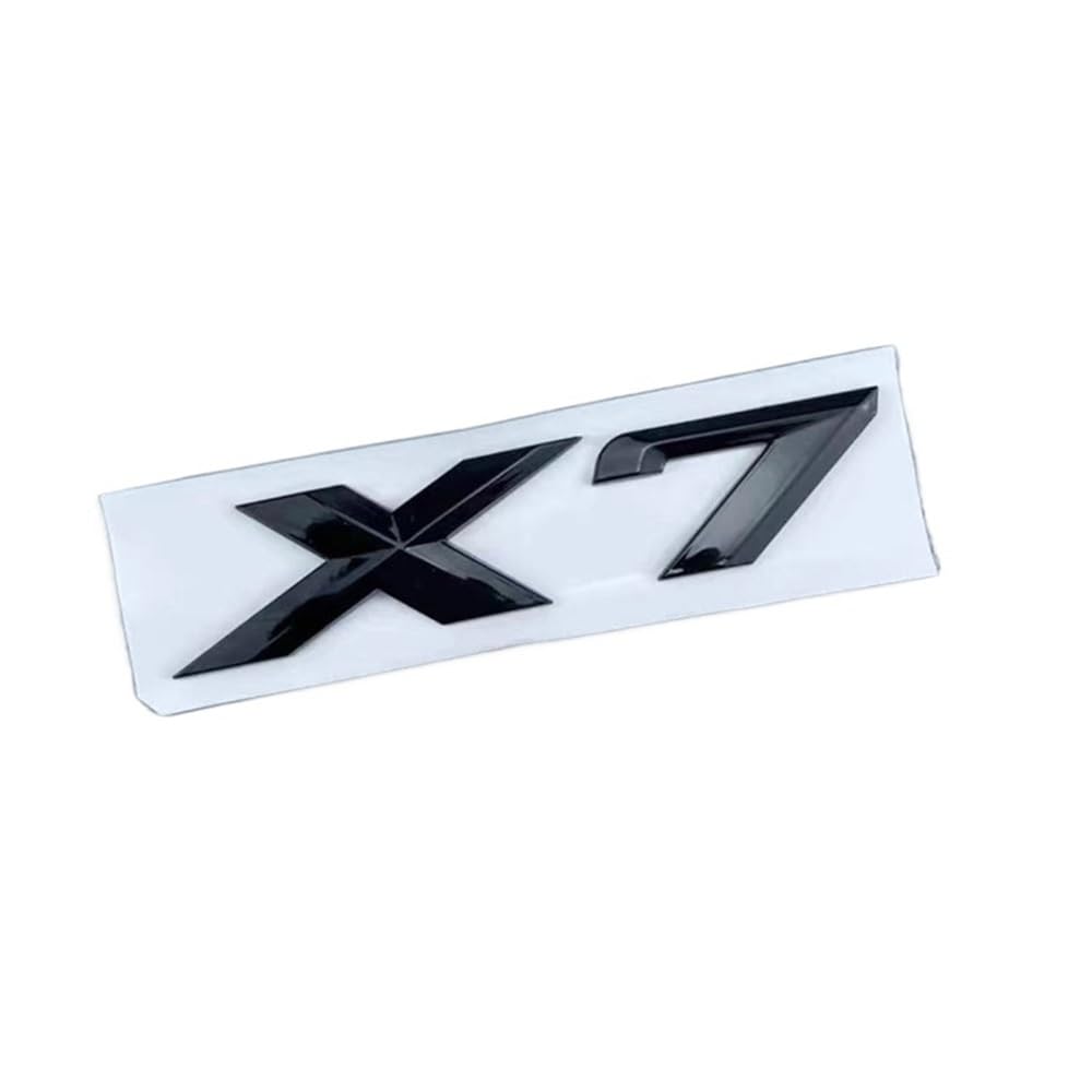 3D ABS Rear Trunk Emblem Badge for BMW X1 X2 X3 X4 X5 X6 X7 - Chrome & Glossy Black