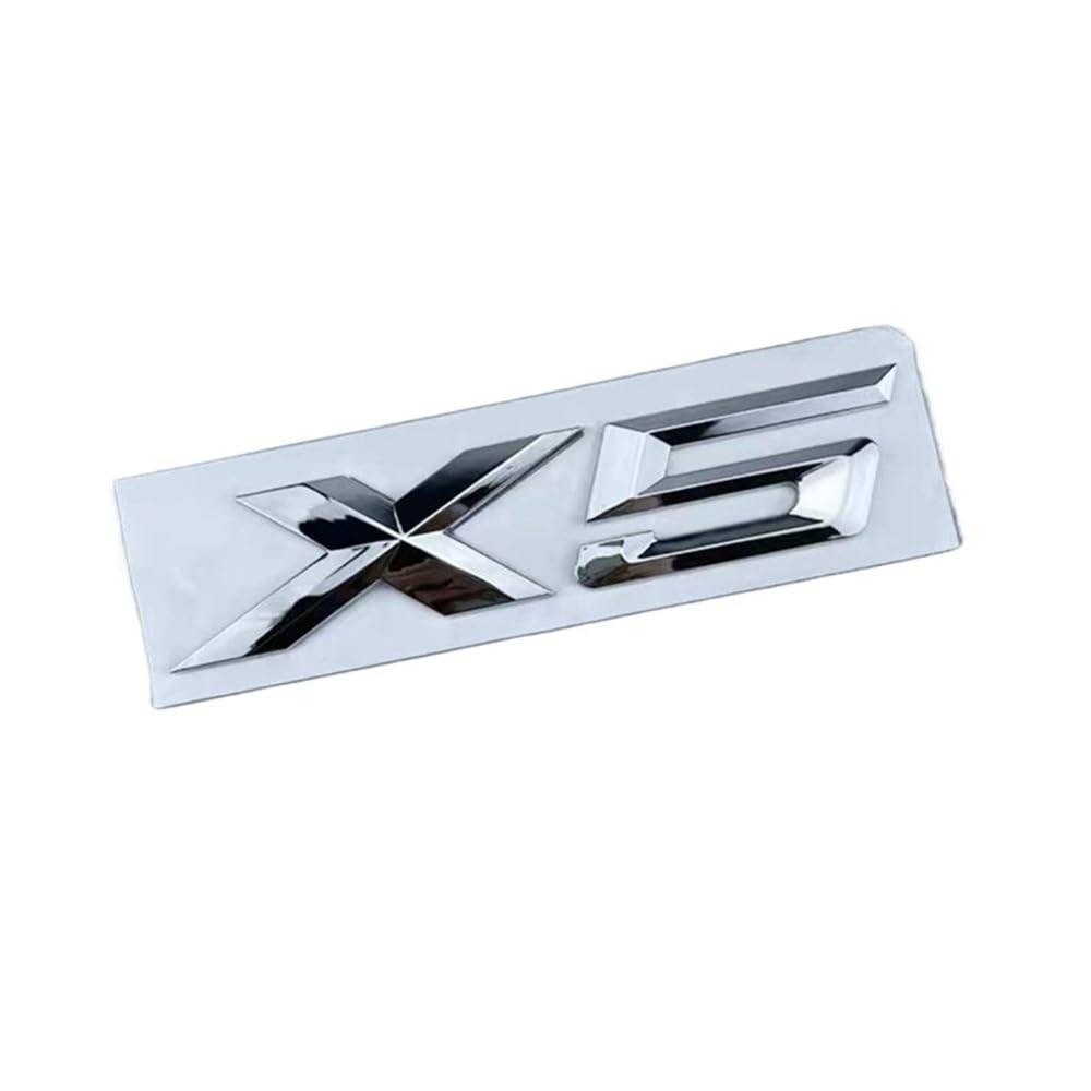 3D ABS Rear Trunk Emblem Badge for BMW X1 X2 X3 X4 X5 X6 X7 - Chrome & Glossy Black