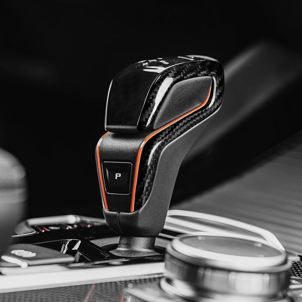 Genuine Carbon Fiber Gear Shift Knob Cover Trim for BMW M5 F90 (2018-2024), X3M F97, X4M F98 (2019-2021) | M-Performance Interior Upgrade - AutoGearHub