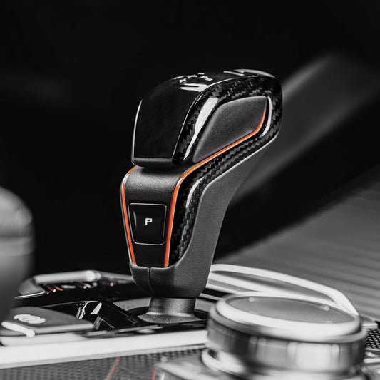 Genuine Carbon Fiber Gear Shift Knob Cover Trim for BMW M5 F90 (2018-2024), X3M F97, X4M F98 (2019-2021) | M-Performance Interior Upgrade - AutoGearHub
