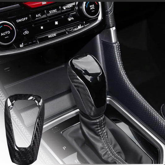 Genuine Carbon Fiber Gear Shift Knob Cover Trim for Subaru Forester & Crosstrek (2019-2023), WRX & Impreza (2018-2023) | Premium Interior Styling Upgrade - AutoGearHub