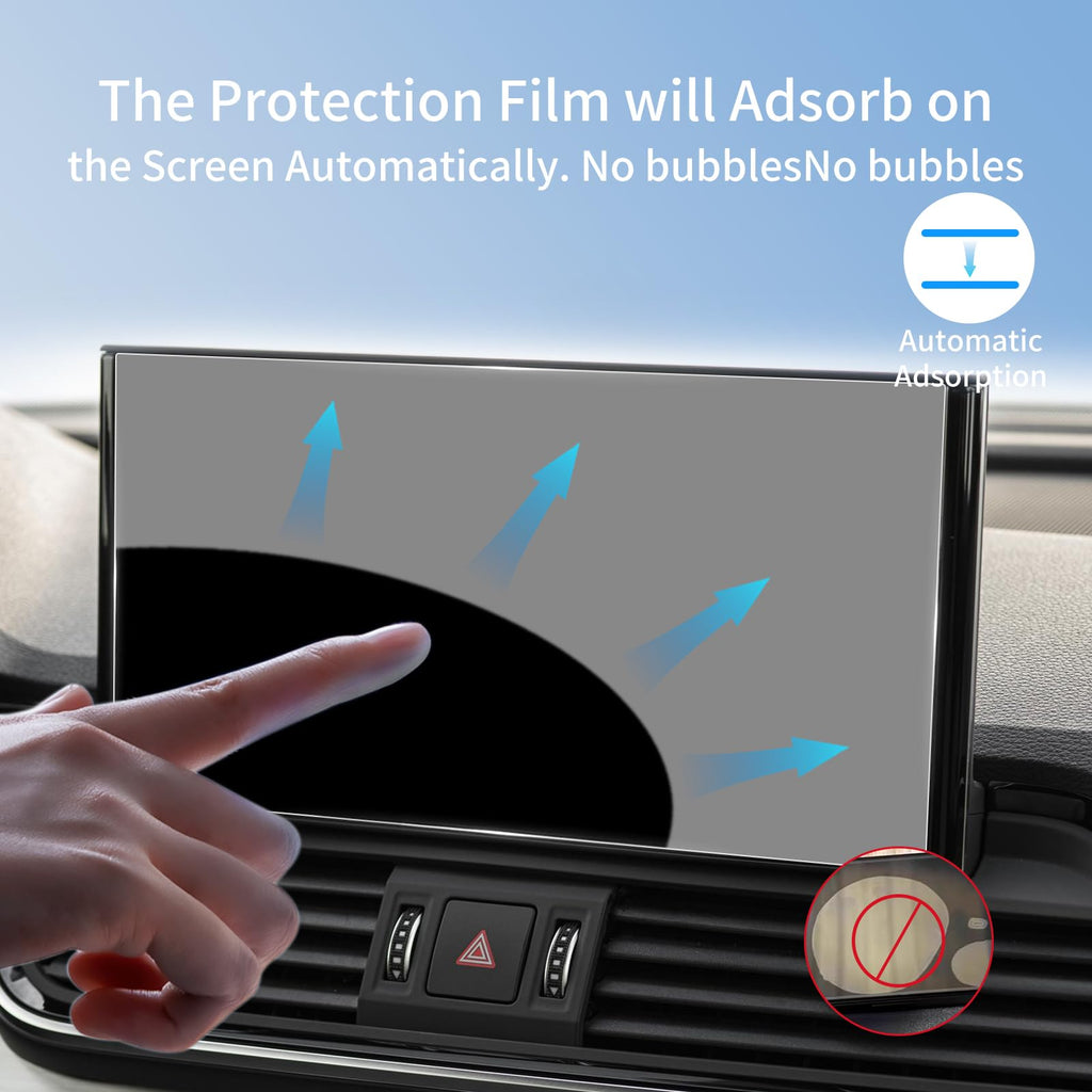 Screen Protector for 2021 2022 2023 2024 Audi Q5/SQ5 Set Screen Tempered Glass for 2024 Audi Q5 Nav 10.1 Inch+Dash 12.3 Inch Touch Screen Modification Accessories 9H - Goecice Store