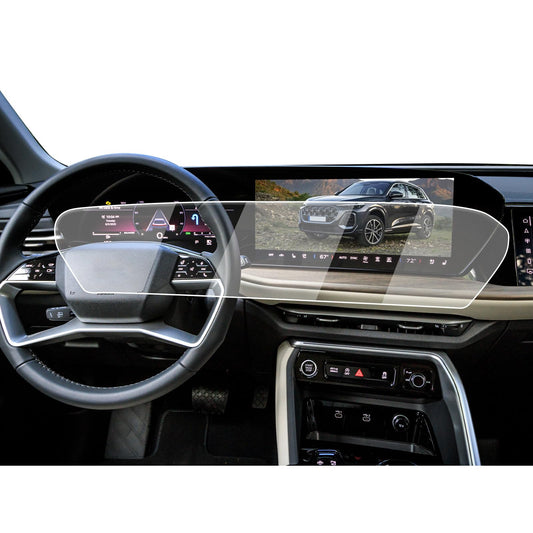 9H Tempered Glass Screen Protector for 2025 2026 Audi A5 Q5 S5 A6 (14.5"+11.9" Integrated Set) - AutoGearHub