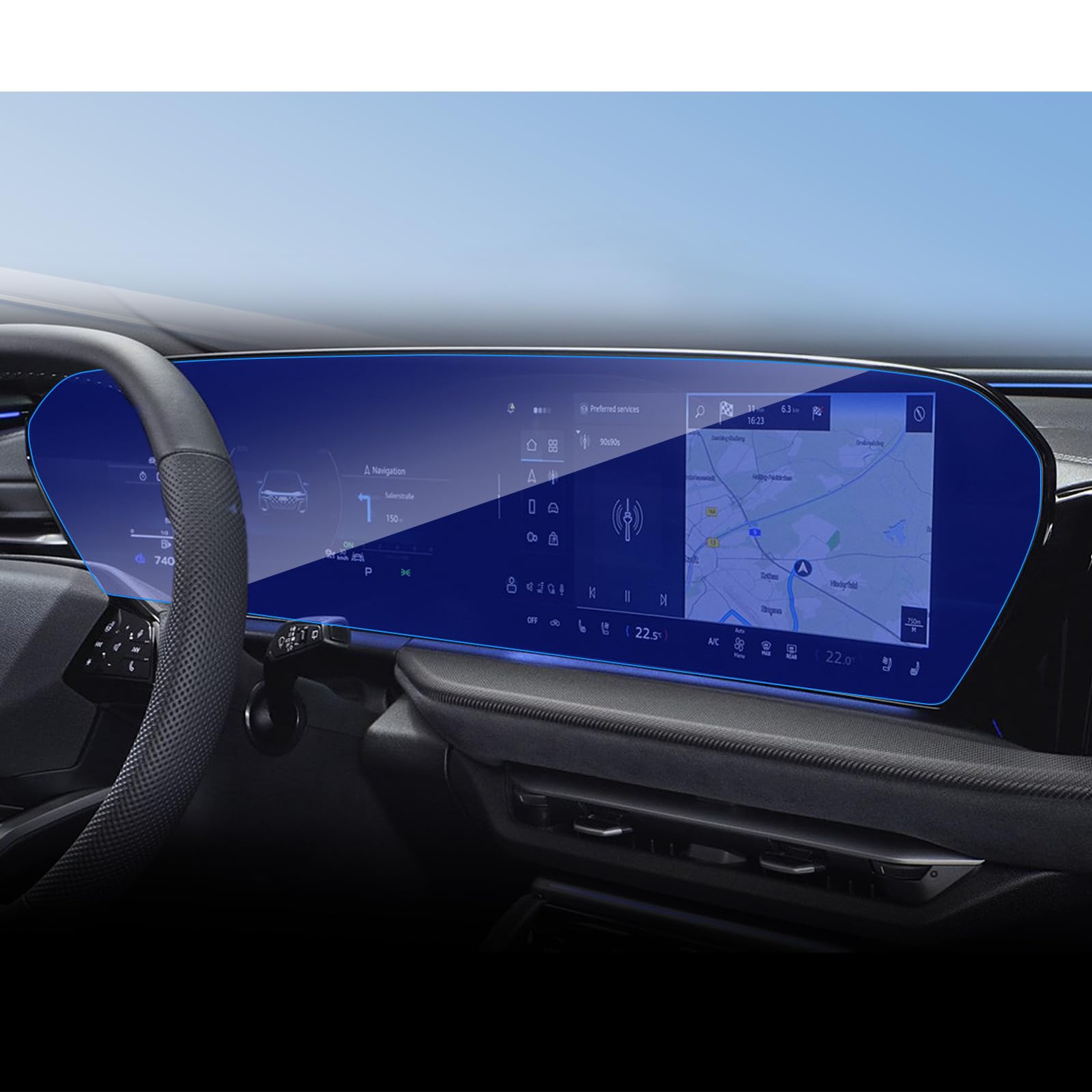 Screen Protector for 2025 2026 Audi Q5/SQ5 14.5 Inch+11.9 Inch Integrated Screen Tempered Glass for 2026 Audi Q5/SQ5 Sportback Nav Dash AIO Touch Screen Accessories 9H - Goecice Store