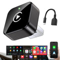 Wireless CarPlay Adapter 2026 Upgrade Mini Design, USB/USB-C Plug & Play Converts CarPlay to Wireless - Easy Use Fast Stable Connection Car Play for iPhone & Android - Goecice Store